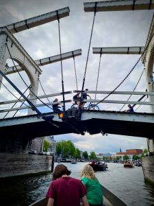 On the Amstel, passing under Magere Brug