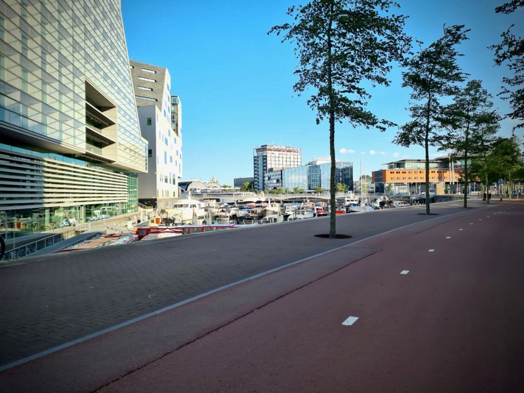 View from the cycle path on Westerdoksdijk