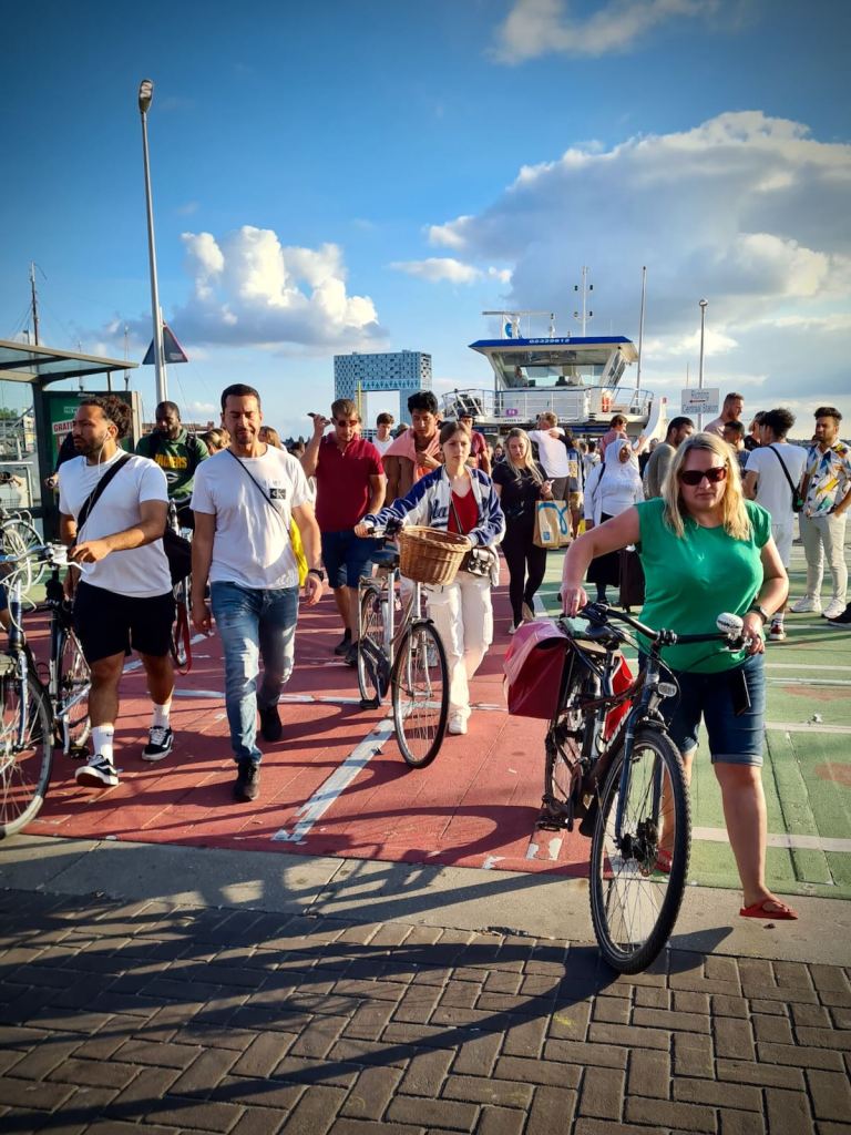 Disembarking the F4 ferry at NSDM