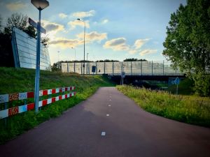 Approaching the A10 motorway