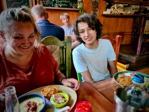 Eating out on our last night a Pancho's Cantina