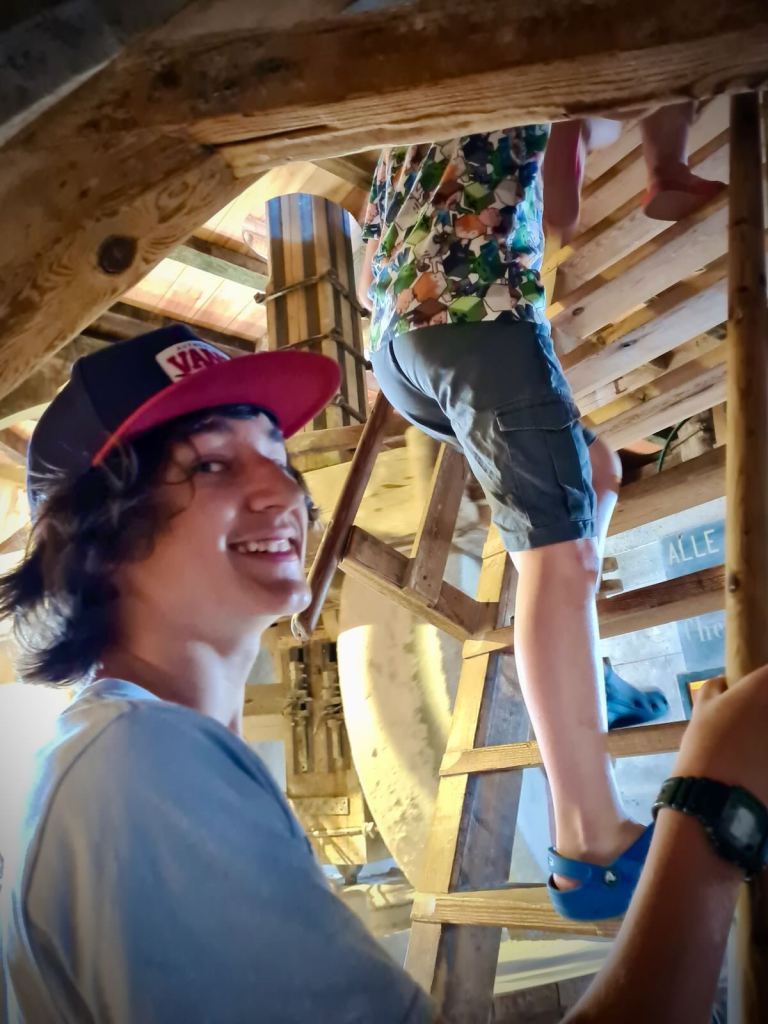 Inside the windmill Verfmolen De Kat