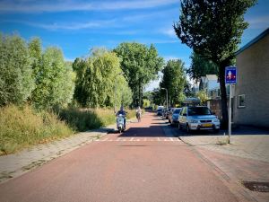 Fietsstraat (cycle street) on Zwanebloemkade