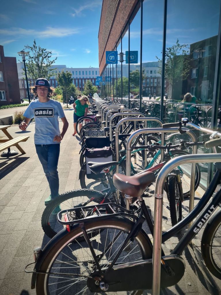 Lots of cycle parking at the new Albert Heijn