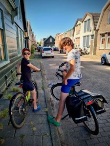 Ready for the pool and setting off