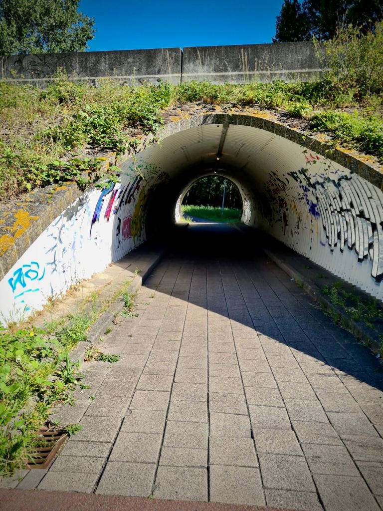 Underpass under part of the A8 motorway