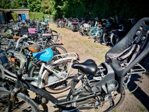 Lots of bikes parked up at Zwembad De Breek
