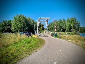 Approaching an old lifting bridge