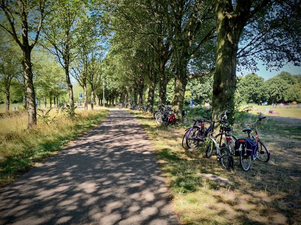 Bikes parked up at Doesstrand beach
