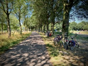 Bikes parked up at Doesstrand beach