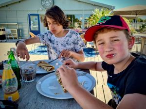 Enjoying some pancakes at Pannenkoek de Appel