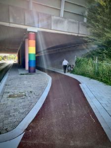 Cycling underpass under the A8 motorway