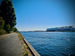 Looking down Hemkade and the North Sea Canal
