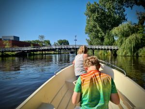 Approaching the walking and cycling bridge near the new development