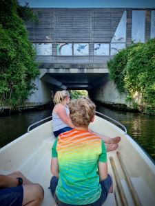 About to pass under the A8 motorway