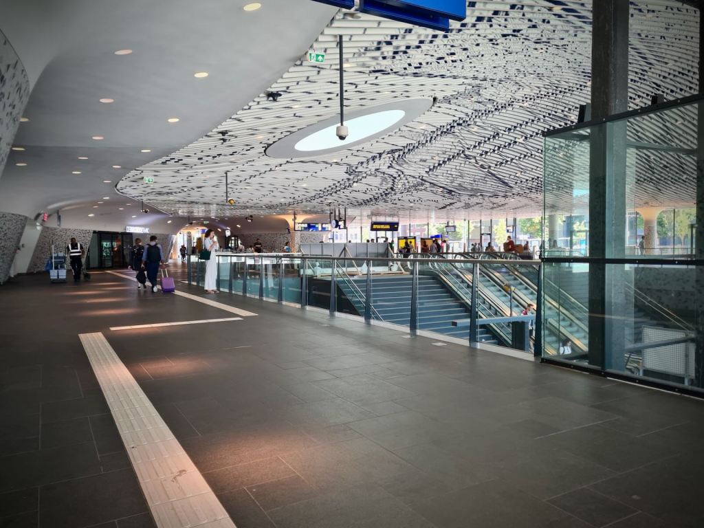 Inside Delft station