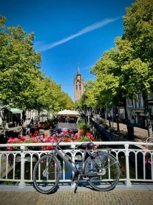 View from Mauriciusbrug bridge, Oude Kerk in the background