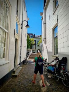 Looking towards bridge over Oude Delft