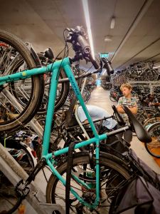 Getting the bikes down