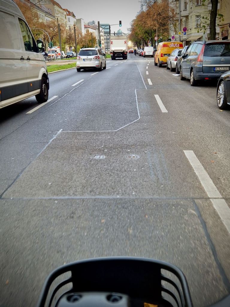 Cycling along Torstraße