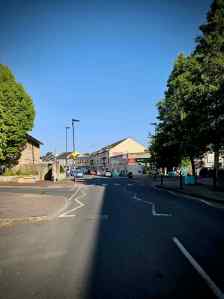 Riding along High Street
