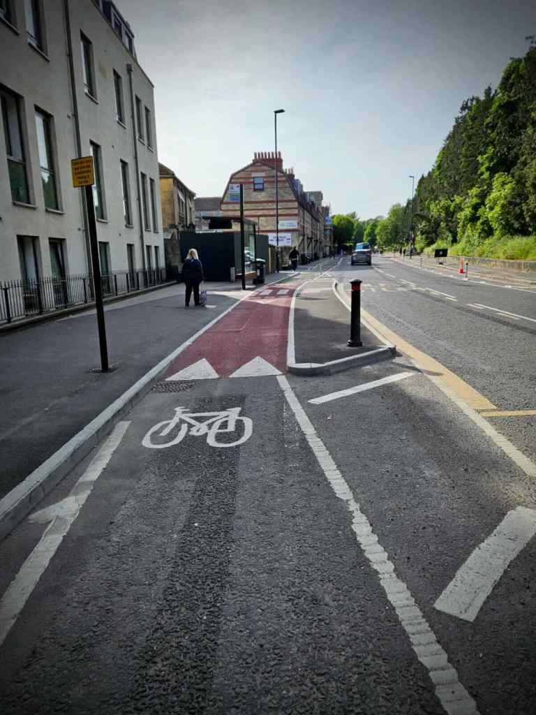 Bus stop bypass on Upper Bristol Road