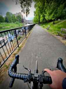 Riding along the River Avon path