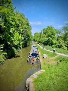 Looking along the Kennet & Avon Canal