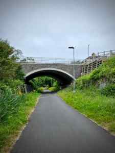 Recently widened Teewell Hill bridge