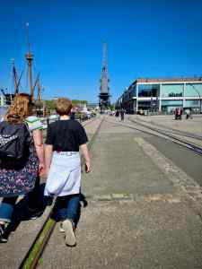 Walking along Princes Wharf