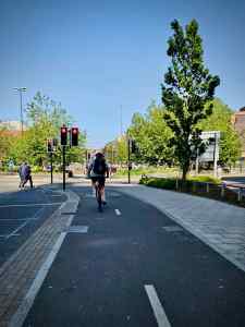 Approaching Old Market Roundabout