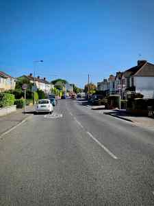 Riding along Memorial Road