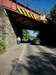 Passing under the Bristol and Bath Railway Path on Bath Road