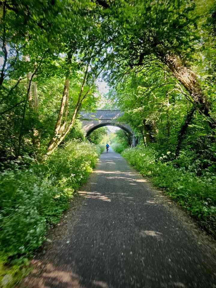 Riding along the Bristol And Bath Railway Path
