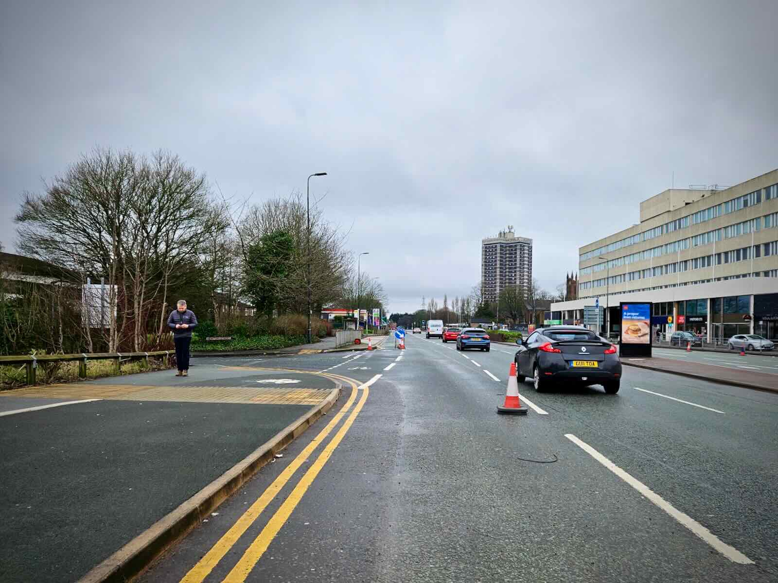 Cones up to Newton Street
