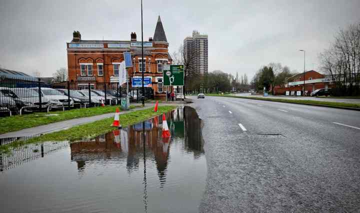 Abandoned cones at the dealership