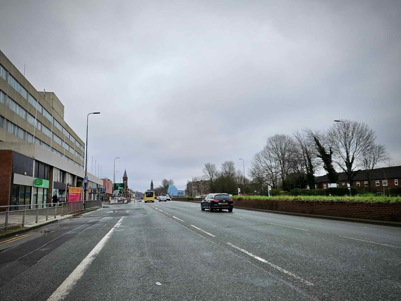 No cones outside the mall