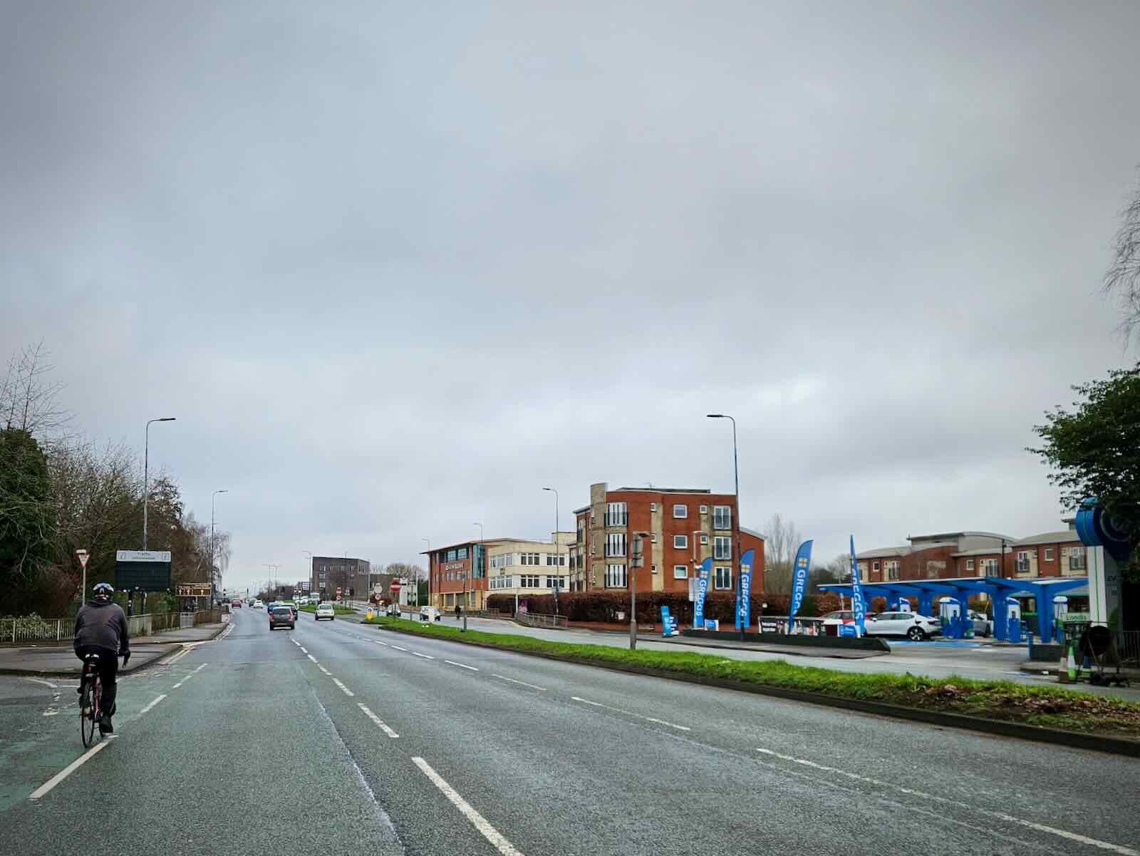 No cones towards Davyhulme Road East