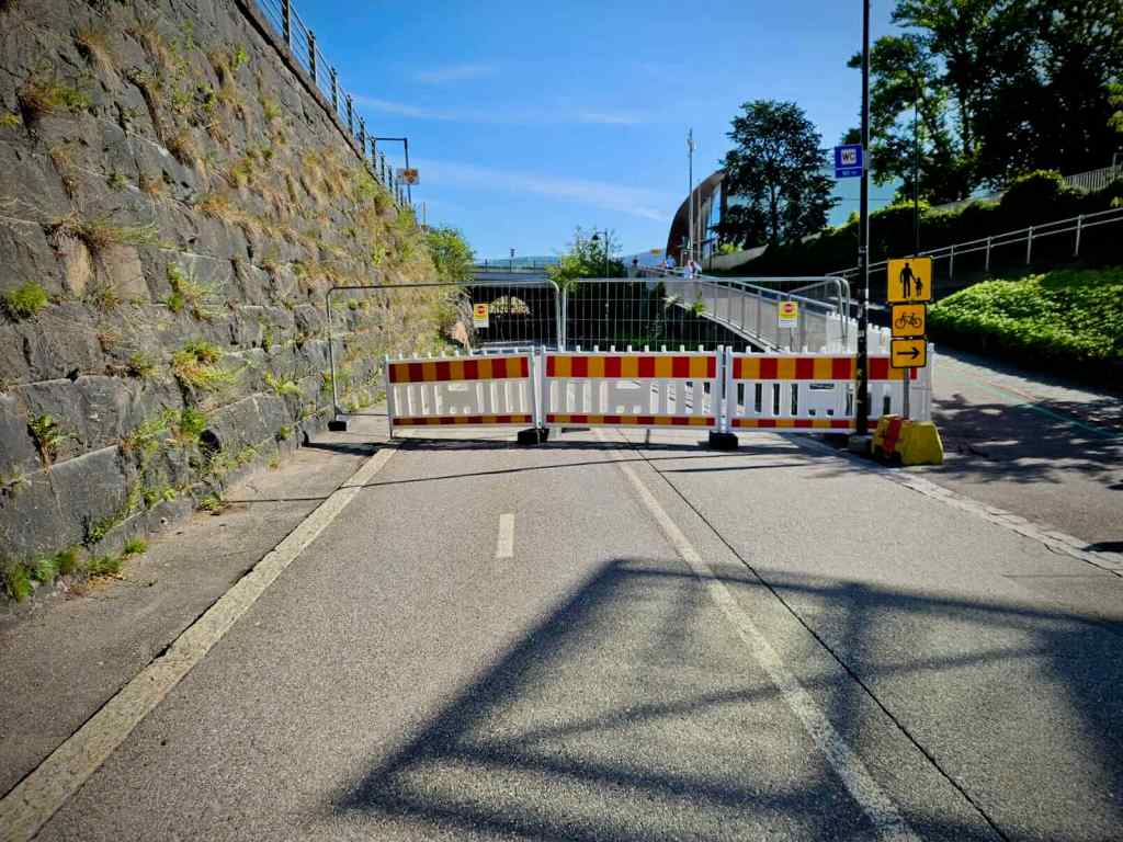 The end of the line at the time, at E12 Mannerheimintie