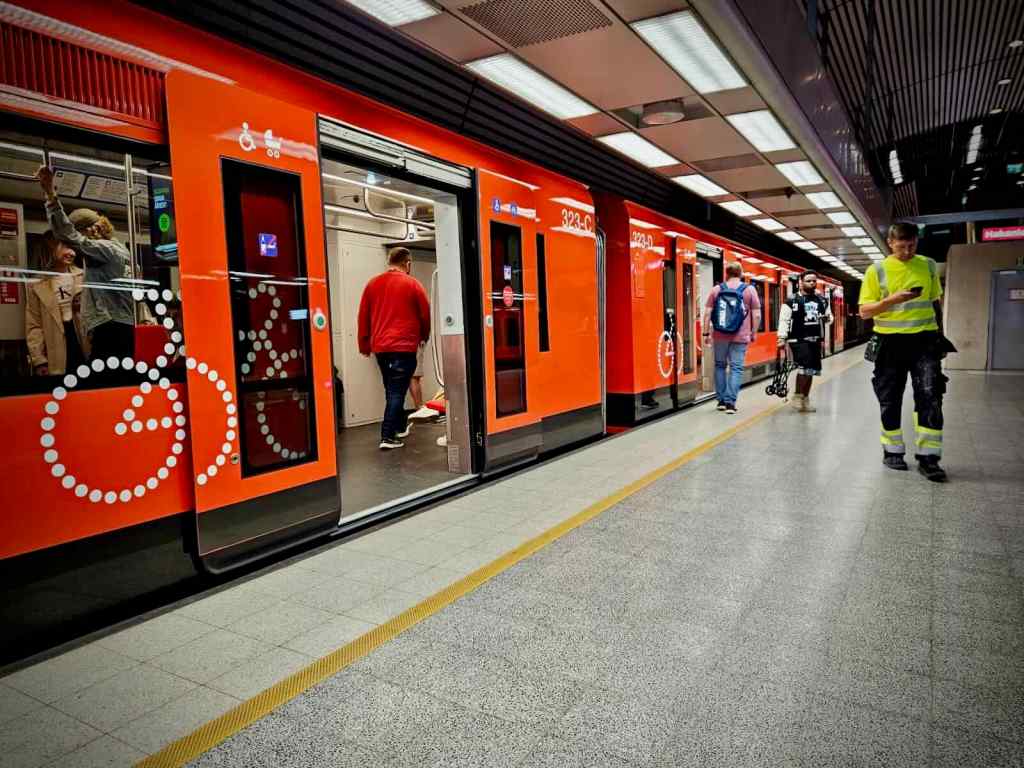 Metro train with space for cycles