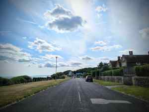 Riding along South Cliff Parade