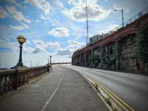 Riding up Royal Parade