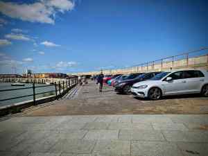 Car parking on Margate Harbour Arm