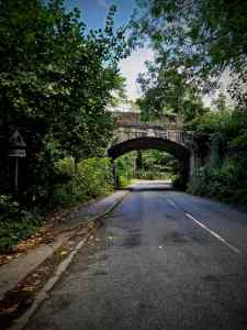 Passing under the railway in Hollingbourne