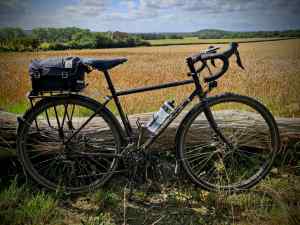 View with bike from the Pilgrims' Way