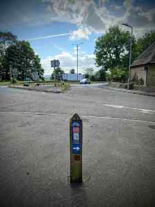 Looking towards A249 Sittingbourne Road and the original crossing