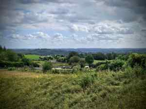 View towards Maidstone from the bridge over the HS1 line