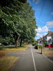 Cycle path on Mote Road