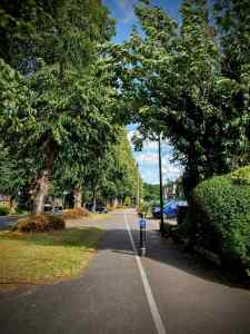 Cycle path on Mote Road