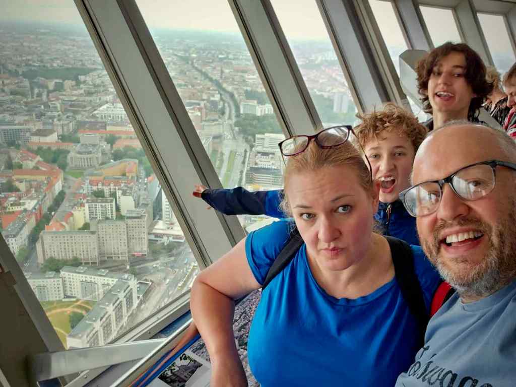 Family selfie from the viewing deck